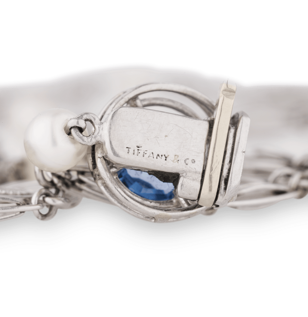 Louis Comfort Tiffany Yogo Sapphire and Diamond Necklace