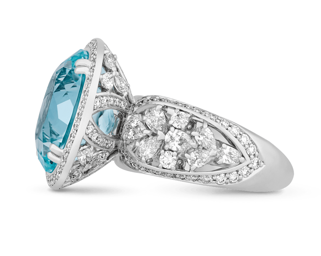 Kat Florence Untreated Paraiba Tourmaline Ring, 12.22 Carats