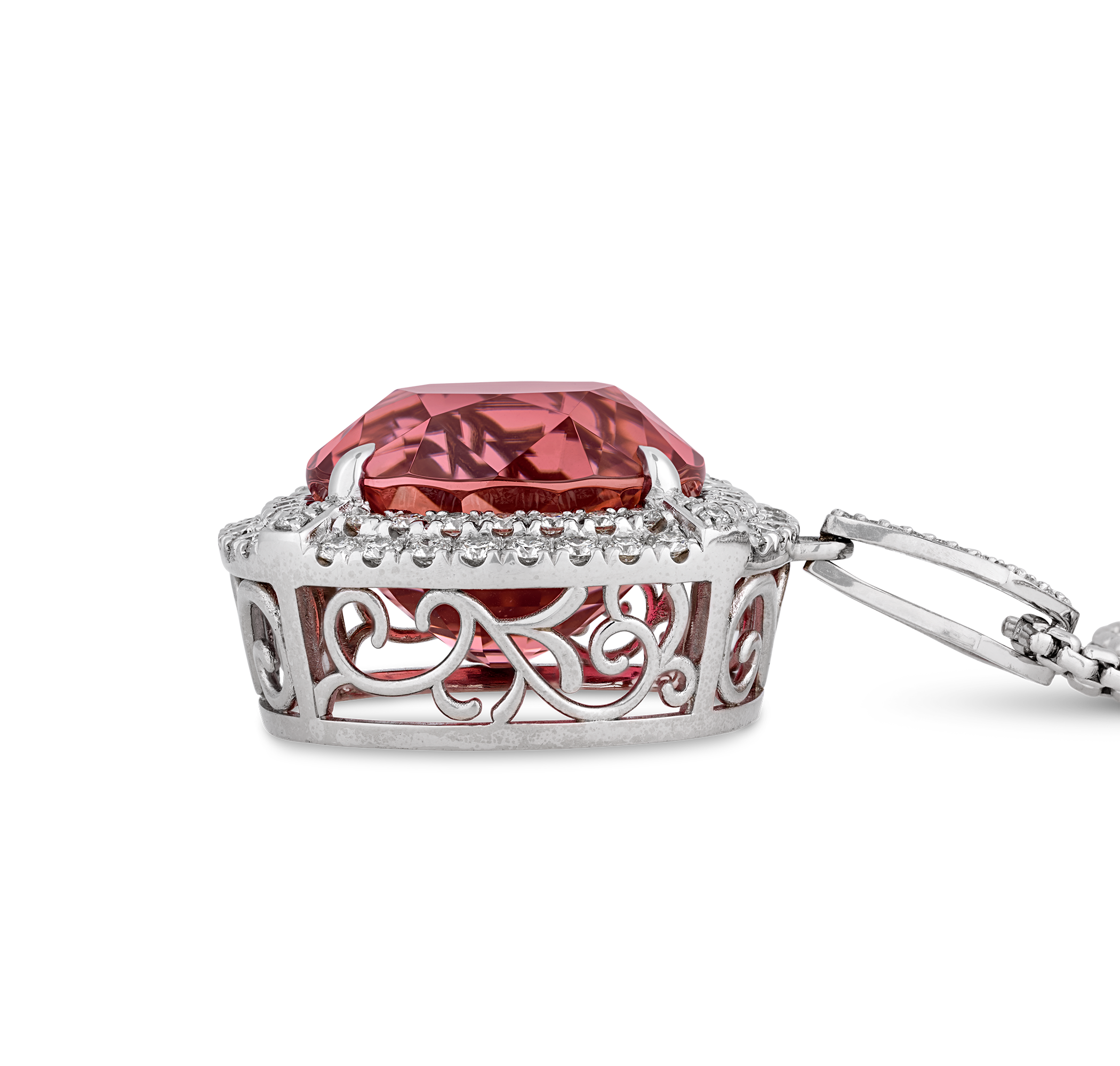 Pink Tourmaline Pendant, 77.93 Carats