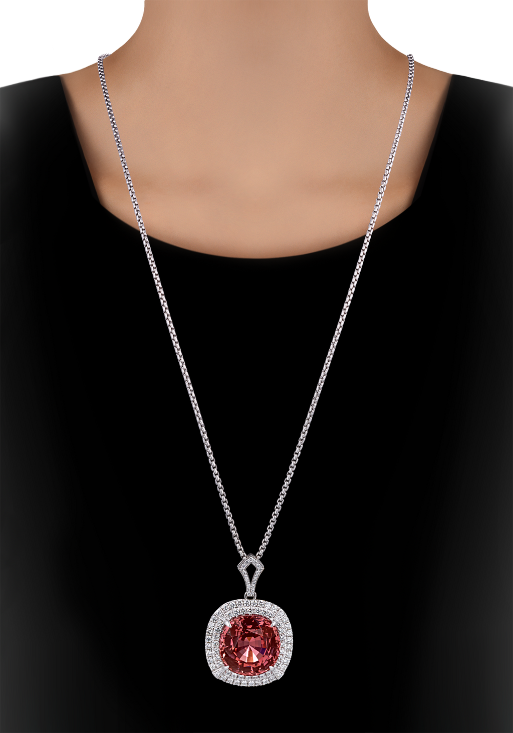 Pink Tourmaline Pendant, 77.93 Carats