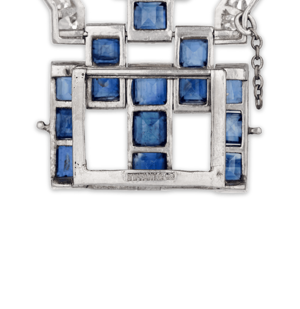 Tiffany & Co. Art Deco Diamond and Sapphire Pictorial Bracelet