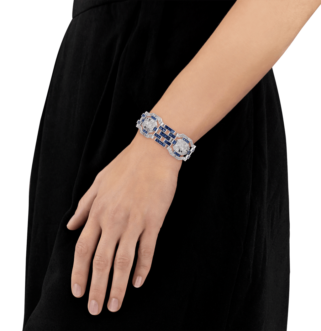 Tiffany & Co. Art Deco Diamond and Sapphire Pictorial Bracelet
