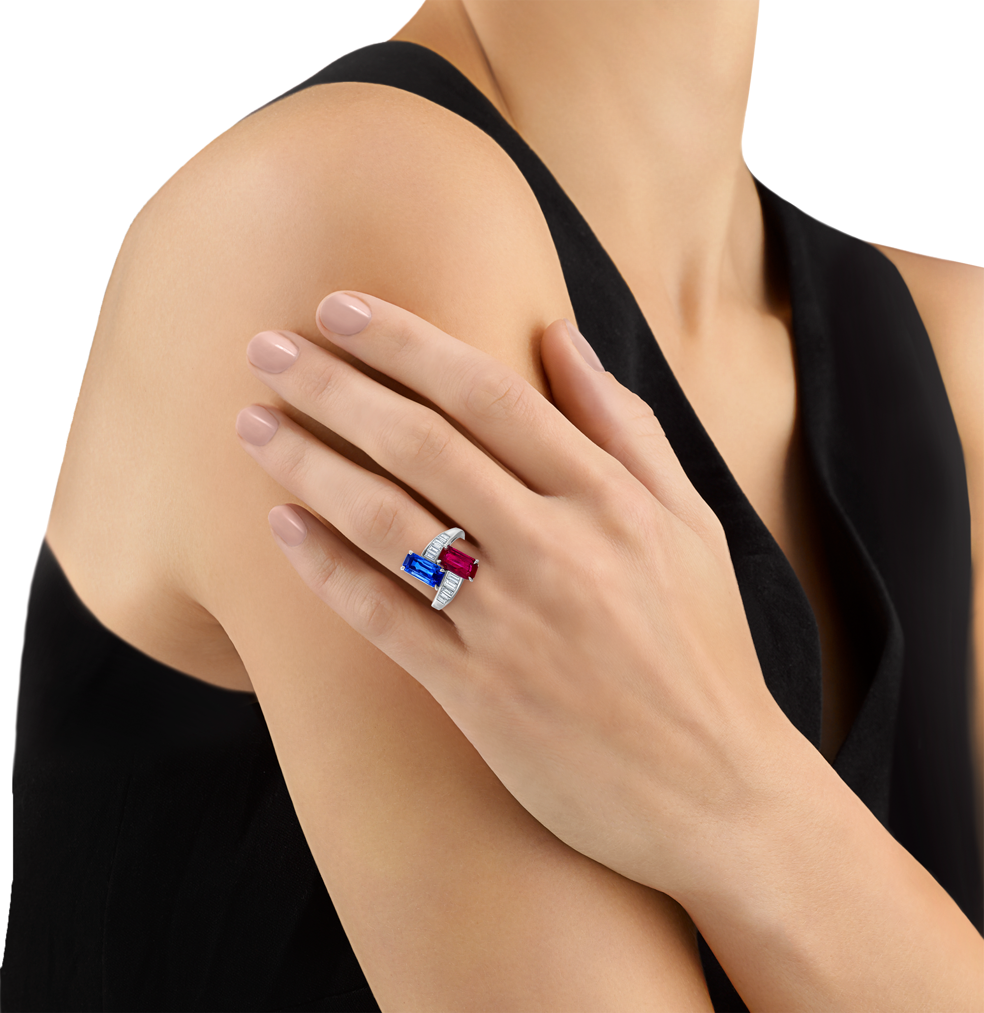 Bulgari Unheated Burma Ruby and Sapphire Ring