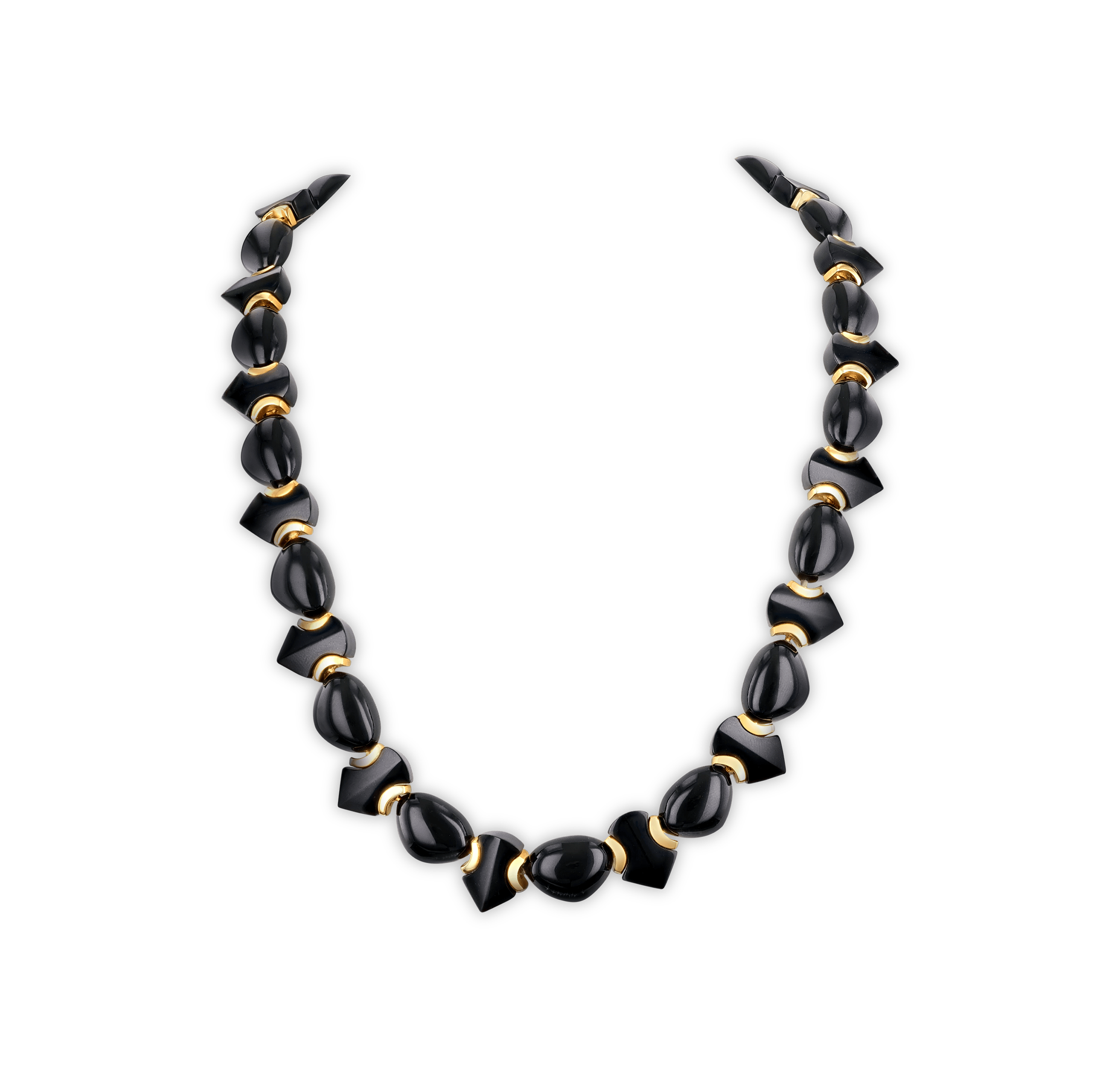 Marina B Black Jade and Gold Necklace