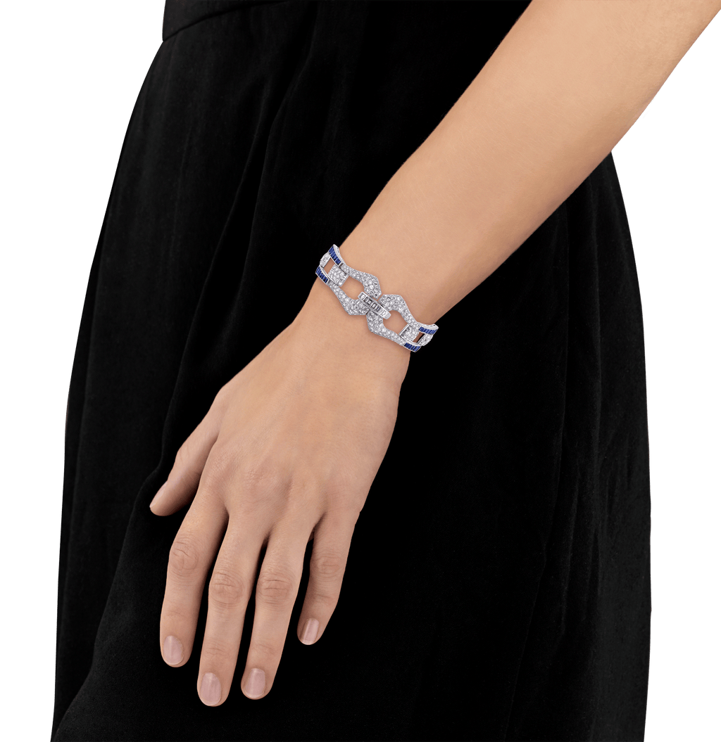 Art Deco Diamond and Sapphire Bracelet