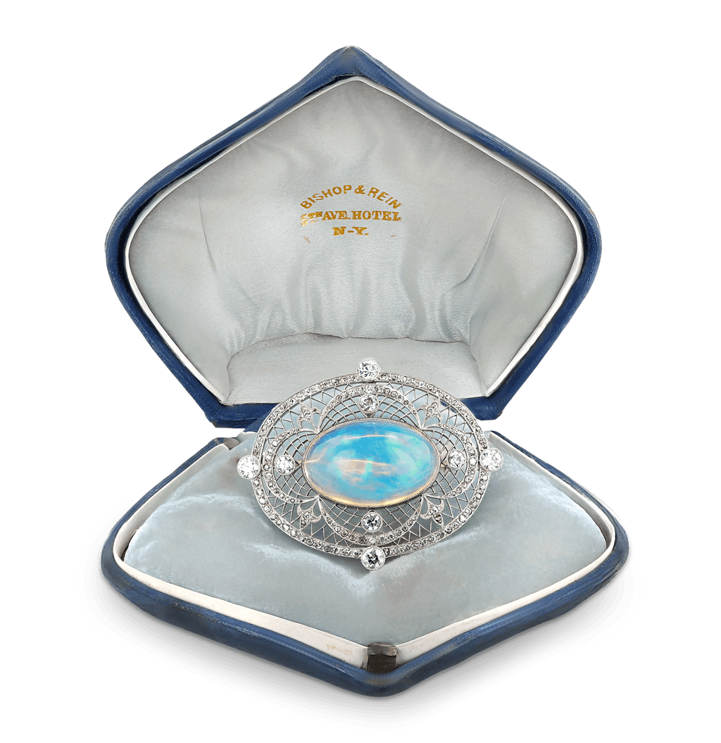 Edwardian Australian Opal Brooch, 25.00 Carats