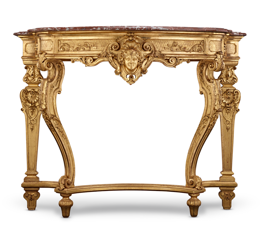 Louis XVI-Style Giltwood Console Table
