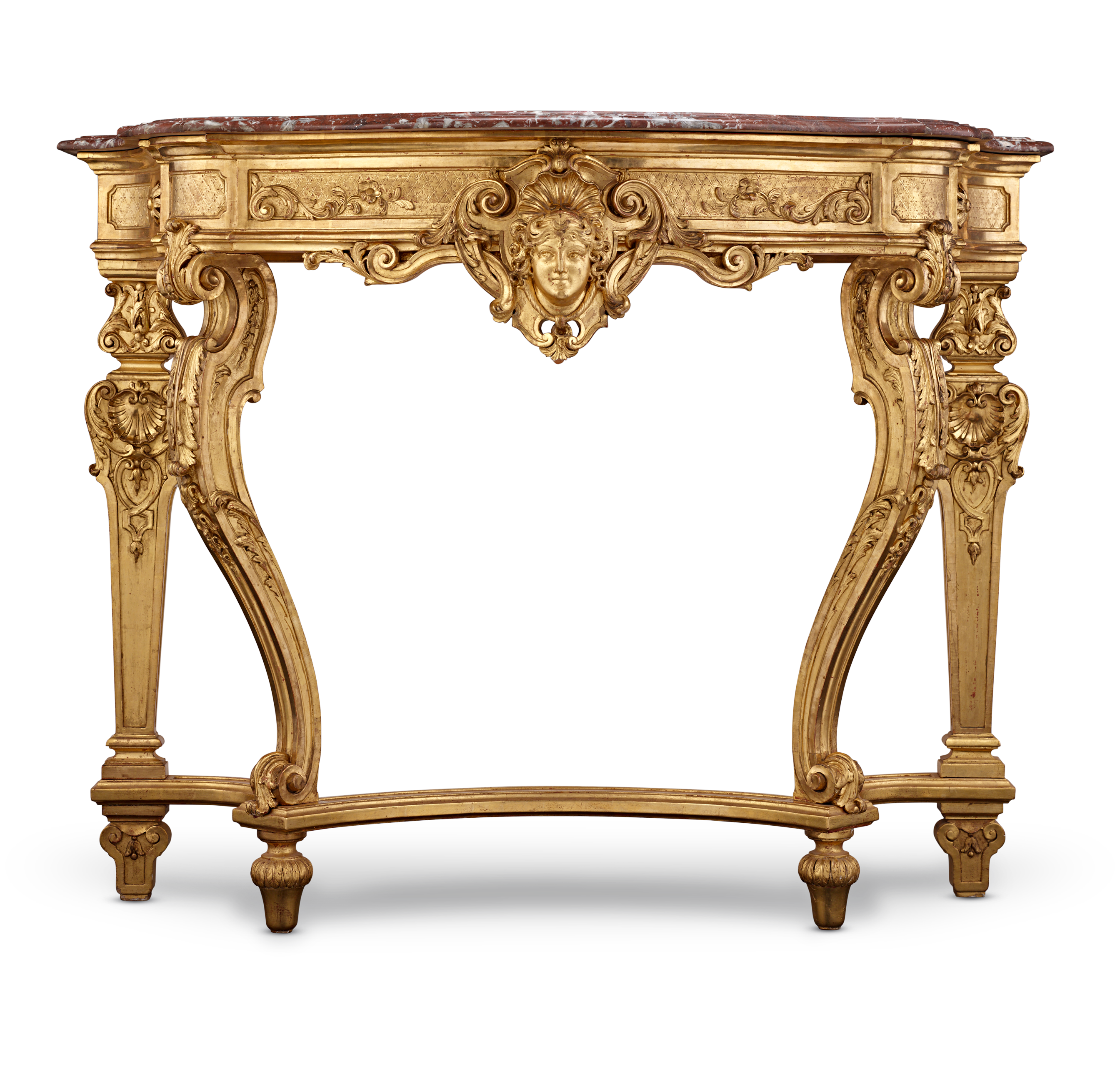 Louis XVI-Style Giltwood Console Table