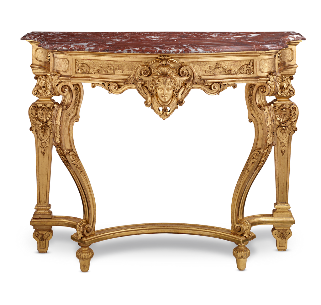 Louis XVI-Style Giltwood Console Table