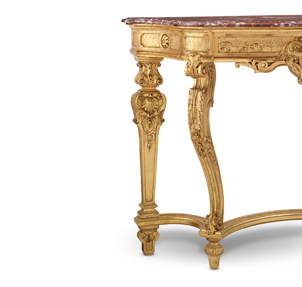 Louis XVI-Style Giltwood Console Table