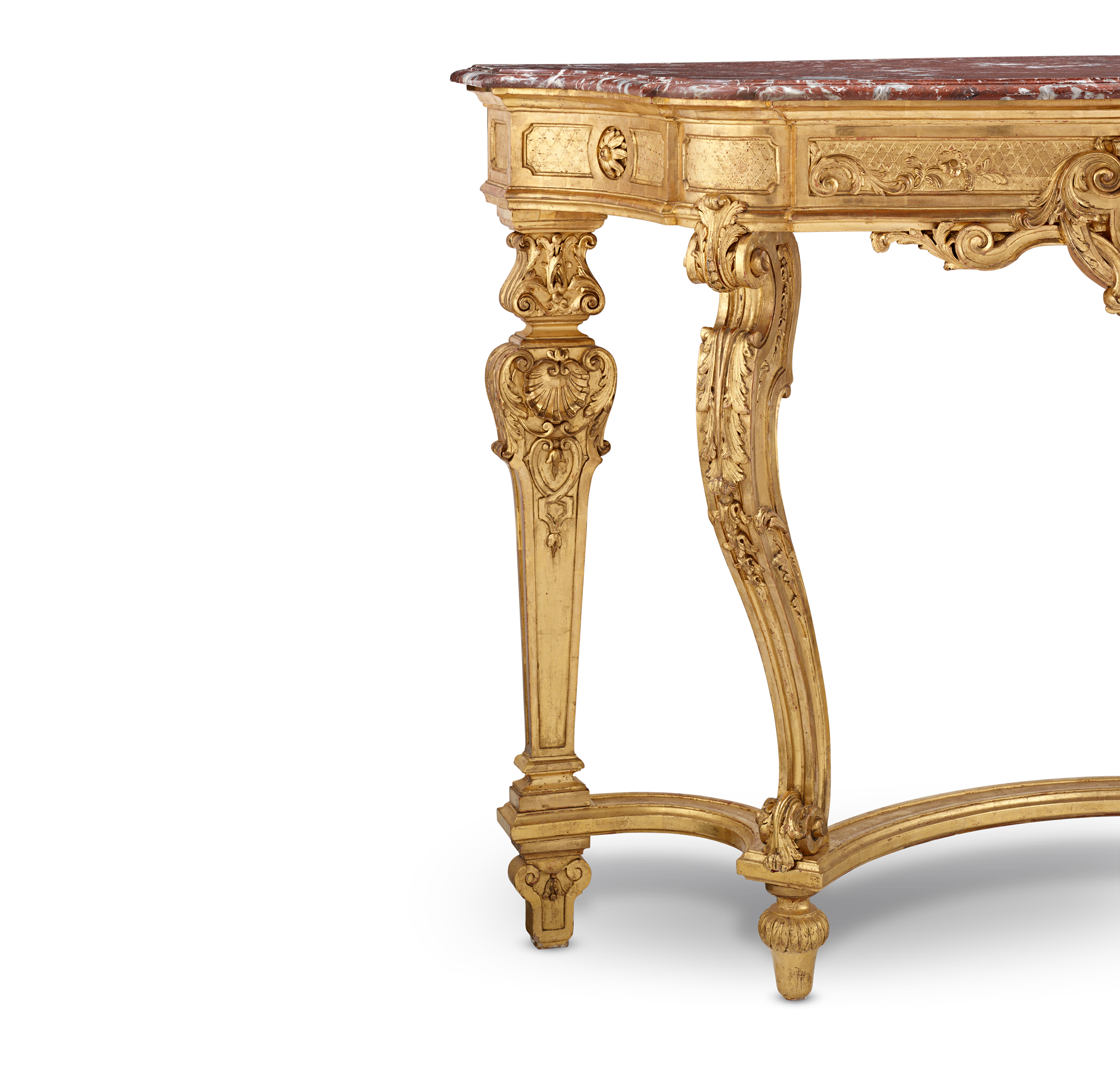 Louis XVI-Style Giltwood Console Table