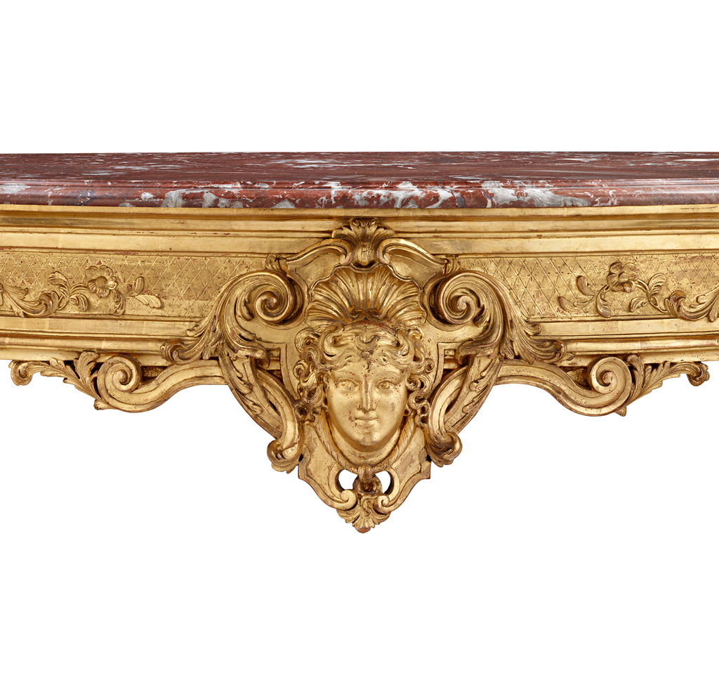 Louis XVI-Style Giltwood Console Table