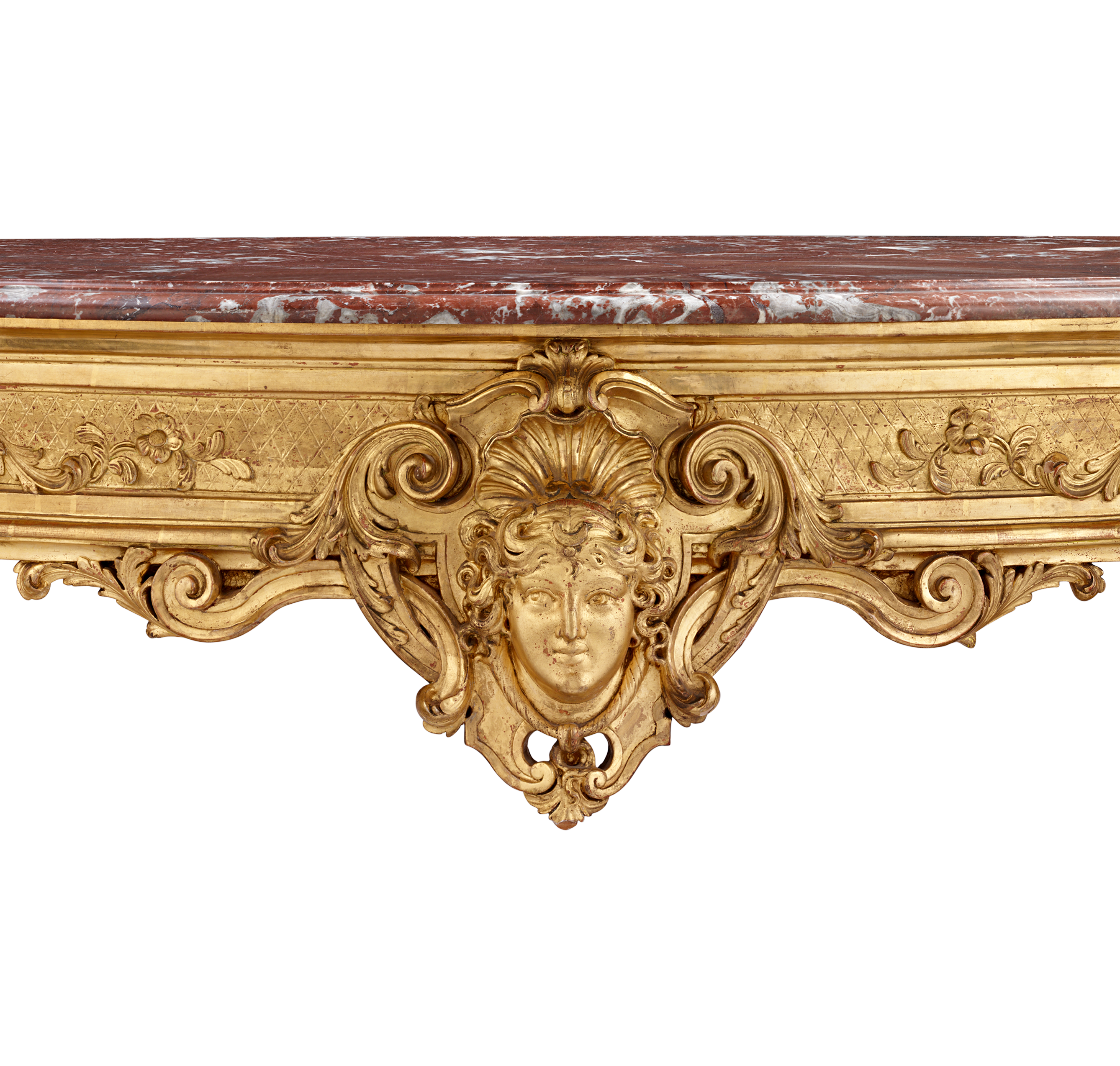 Louis XVI-Style Giltwood Console Table