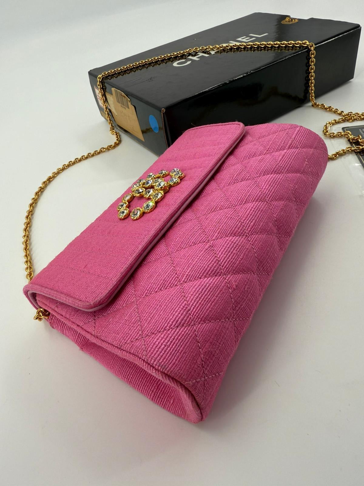 Chanel 2014 pink clutch