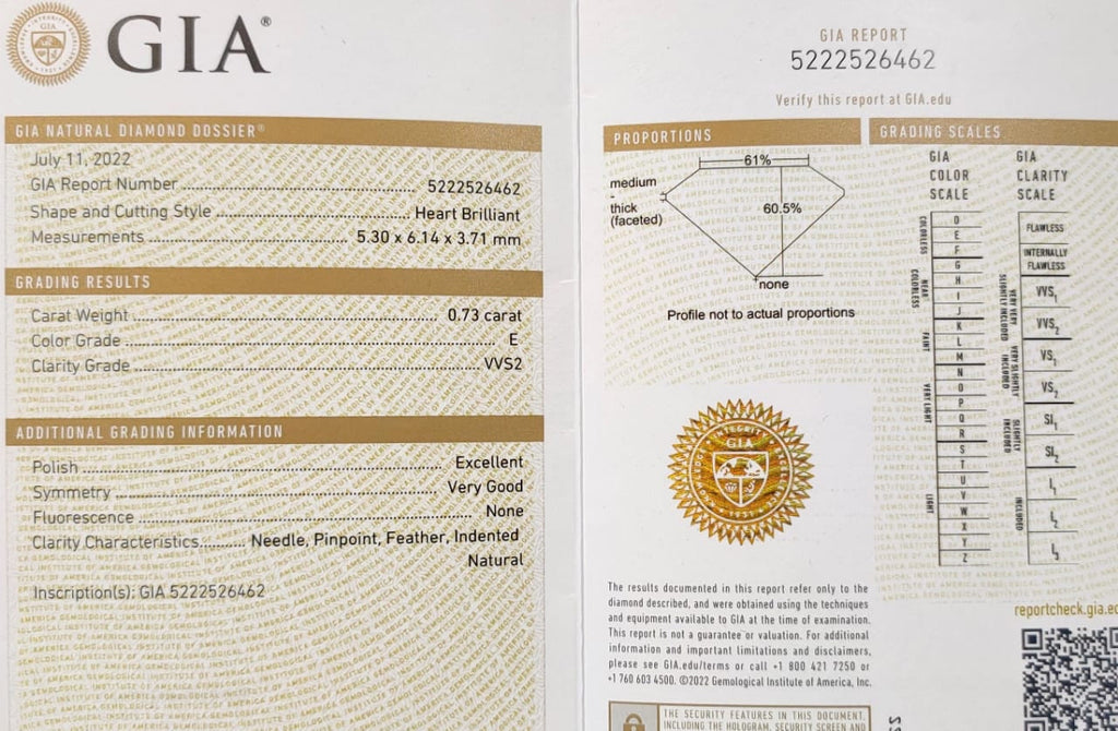 0.73 carats Natural Fancy cut Heart Shape Diamond