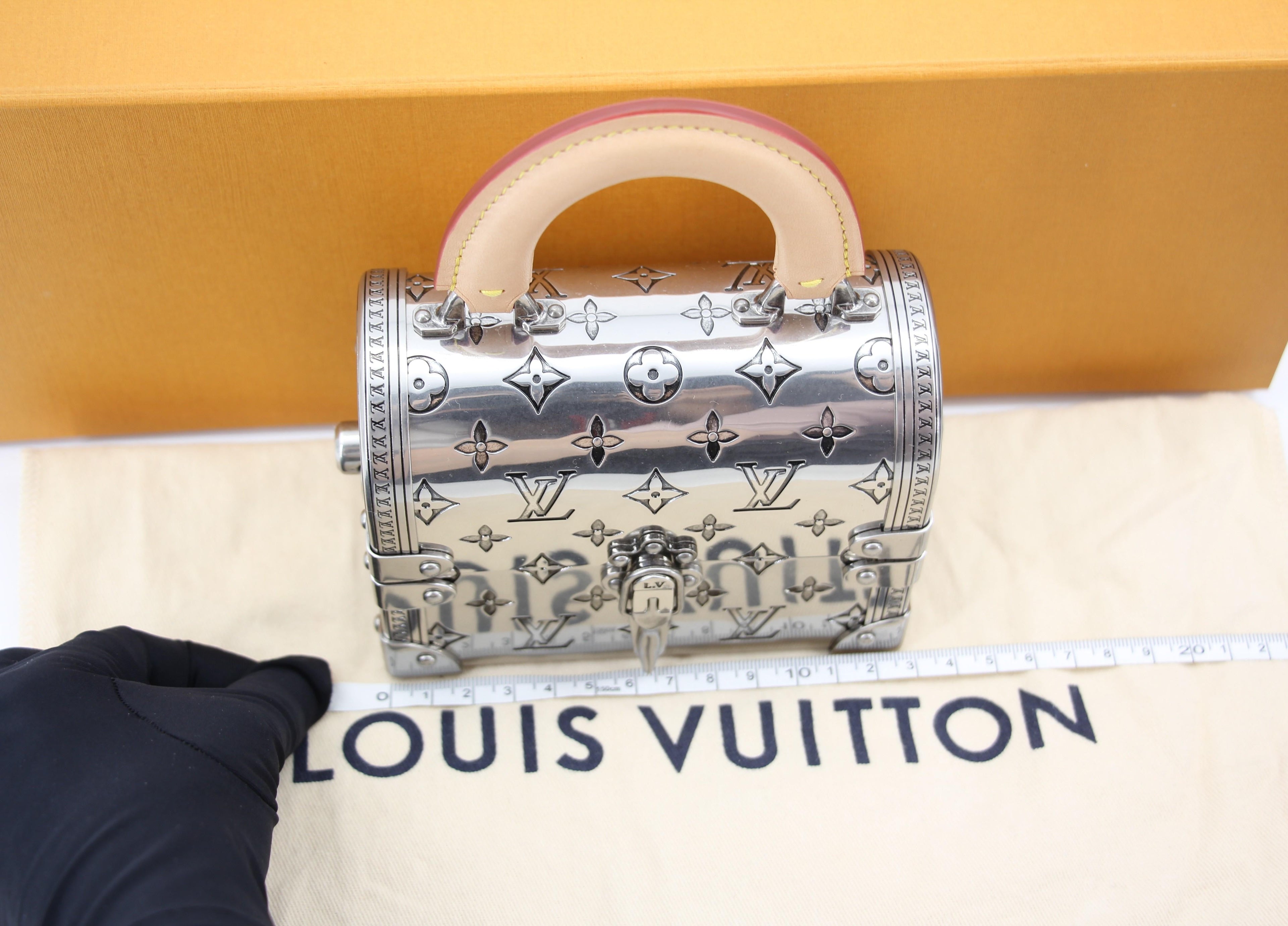 Louis Vuitton 2022 Metal Silver Monogram Mini Treasure Trunk