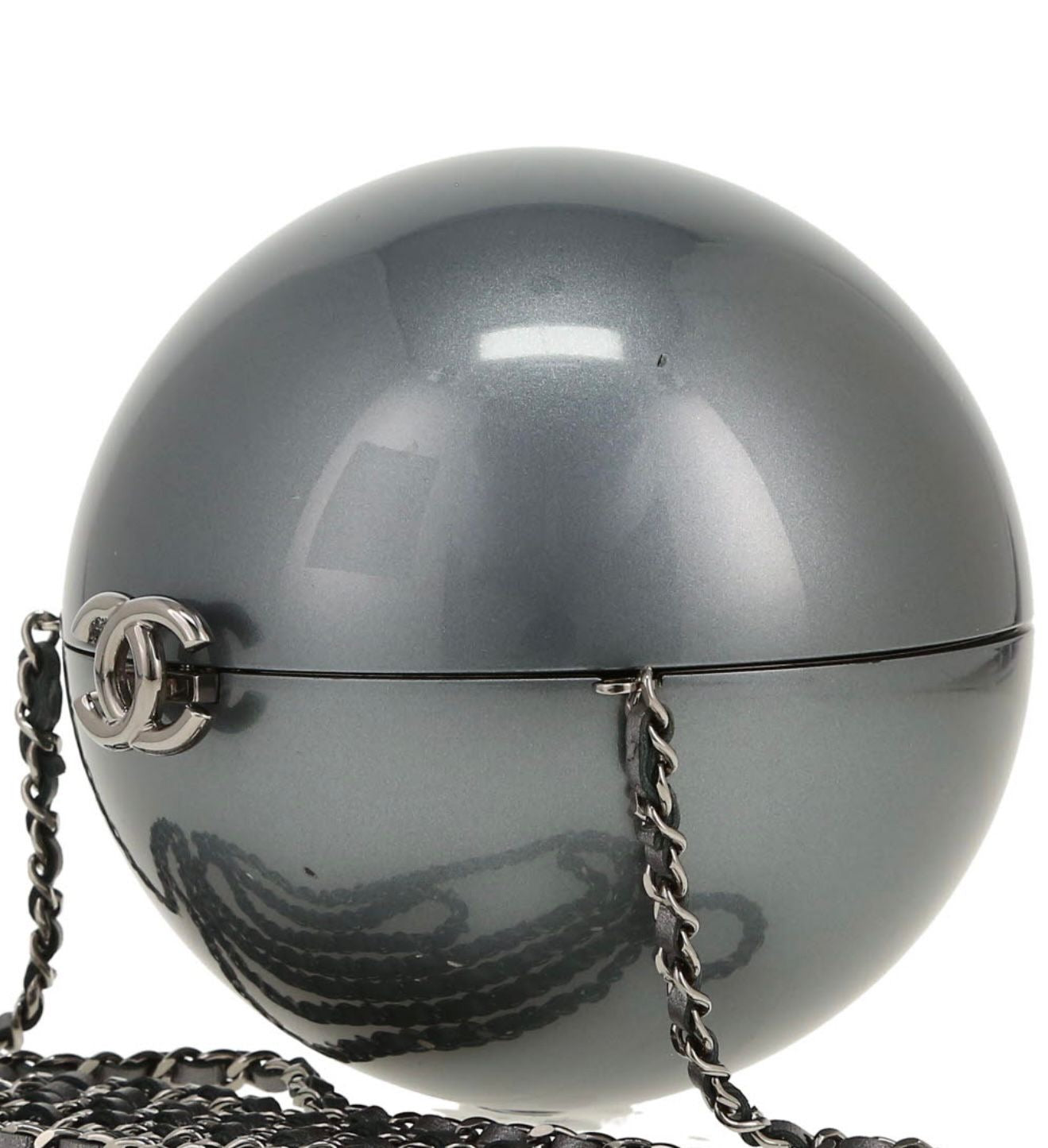 Rare Chanel 2010 Grey Pearl Minaudière