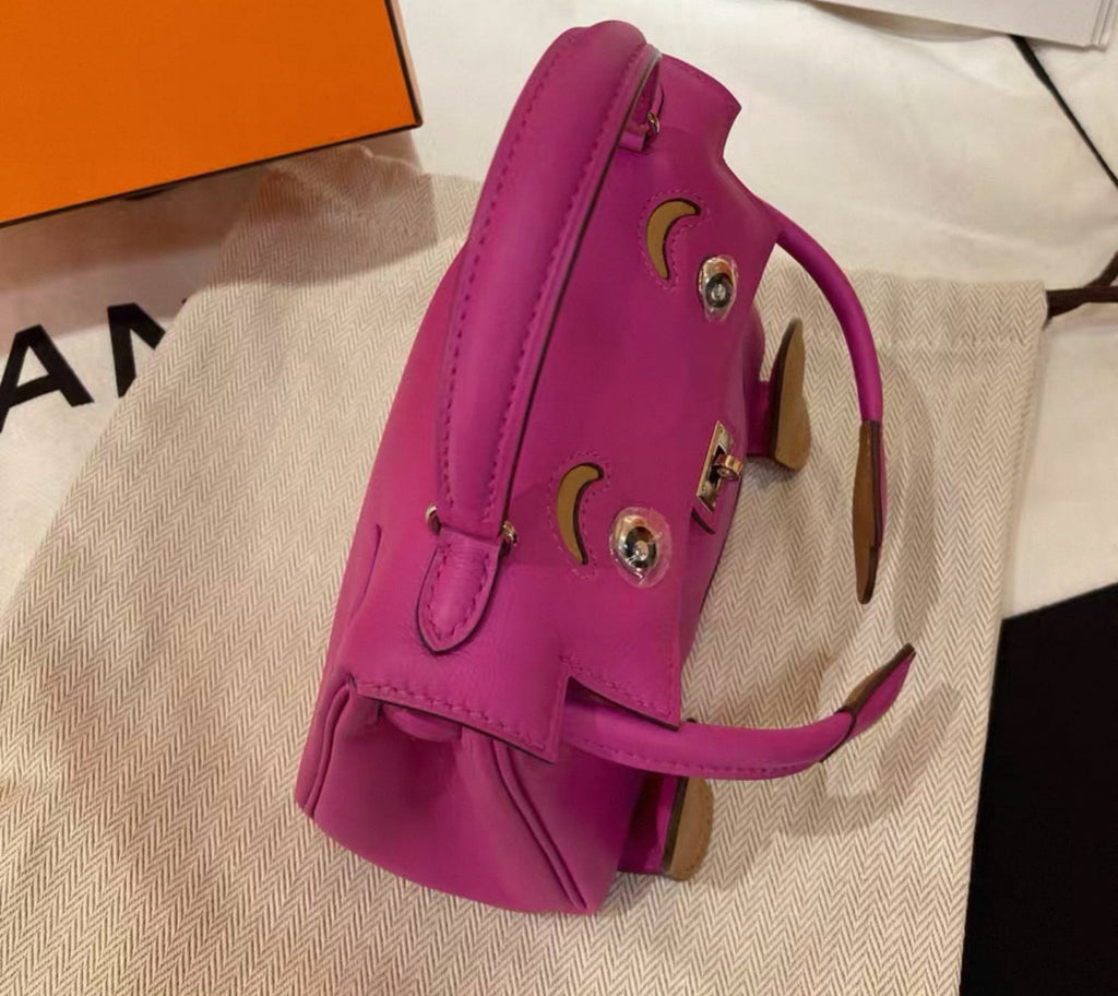 HERMÈS Limited Edition Kelly Doll Biscuit (4B) Magnolia (9I) Swift Palladium Hardware