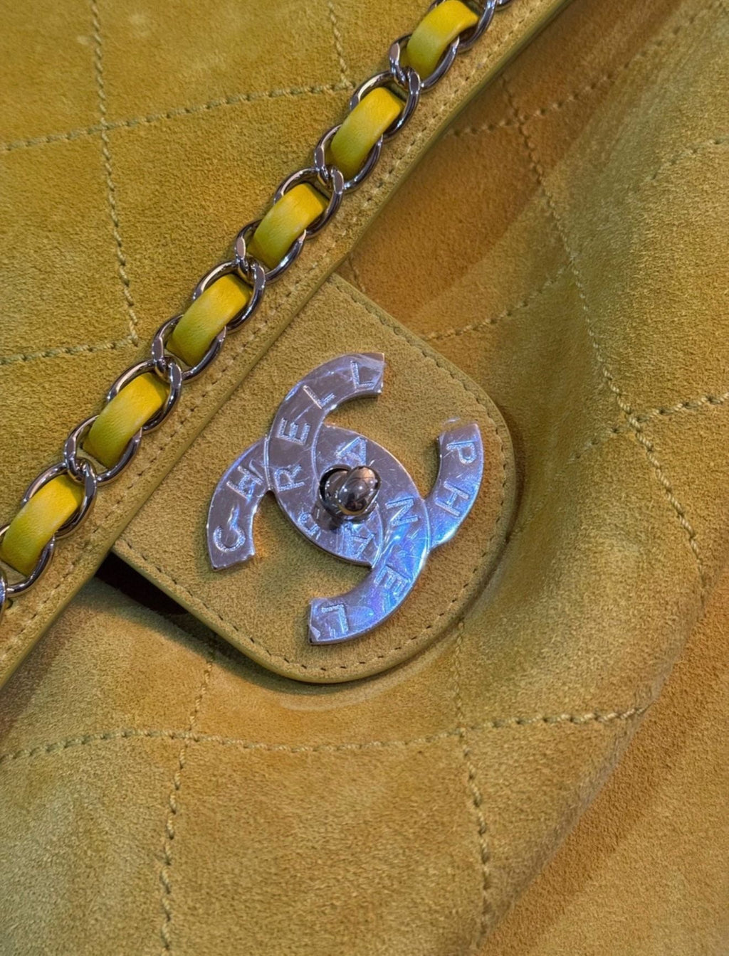 Chanel 2018 large suede leather flap