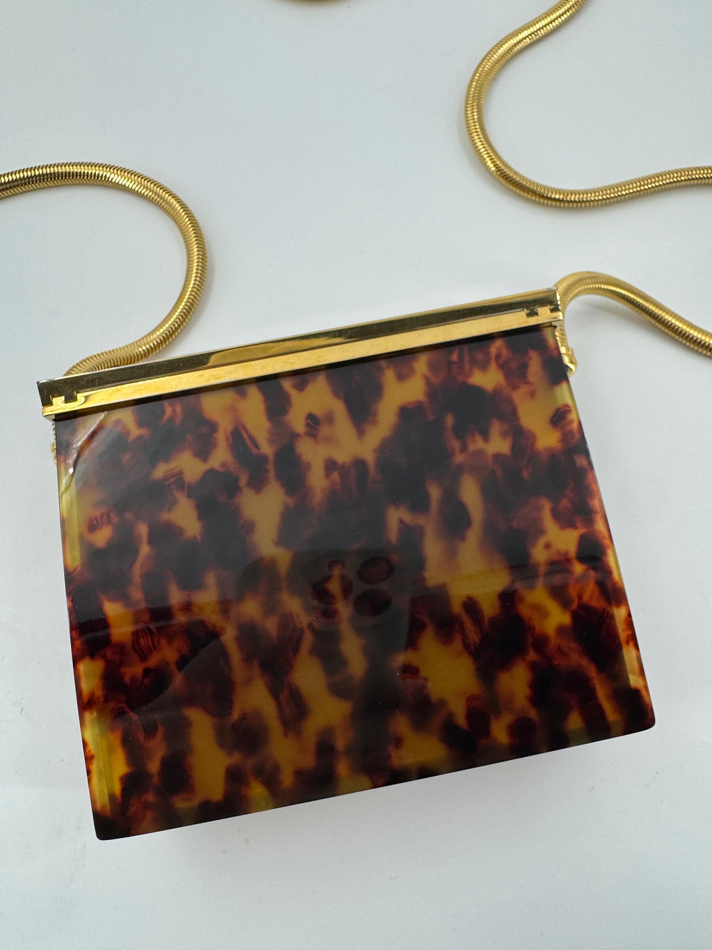 CHANEL 1997 Tortoiseshell shoulder bag with gold hardware