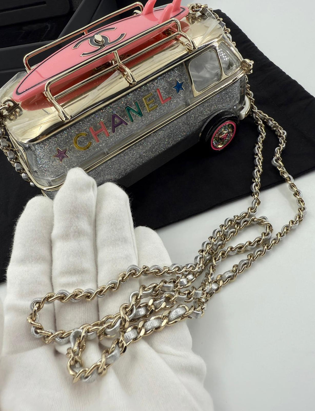 Chanel 24C Pink Mini bus Van Hollywood Minaudiere Mini Bag handbag Collectible