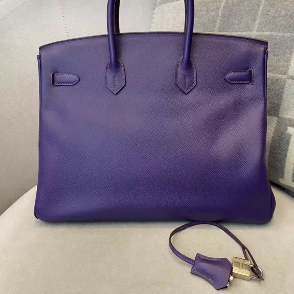 Hermès Birkin 35 Iris Epsom Leather Palladium Hardware