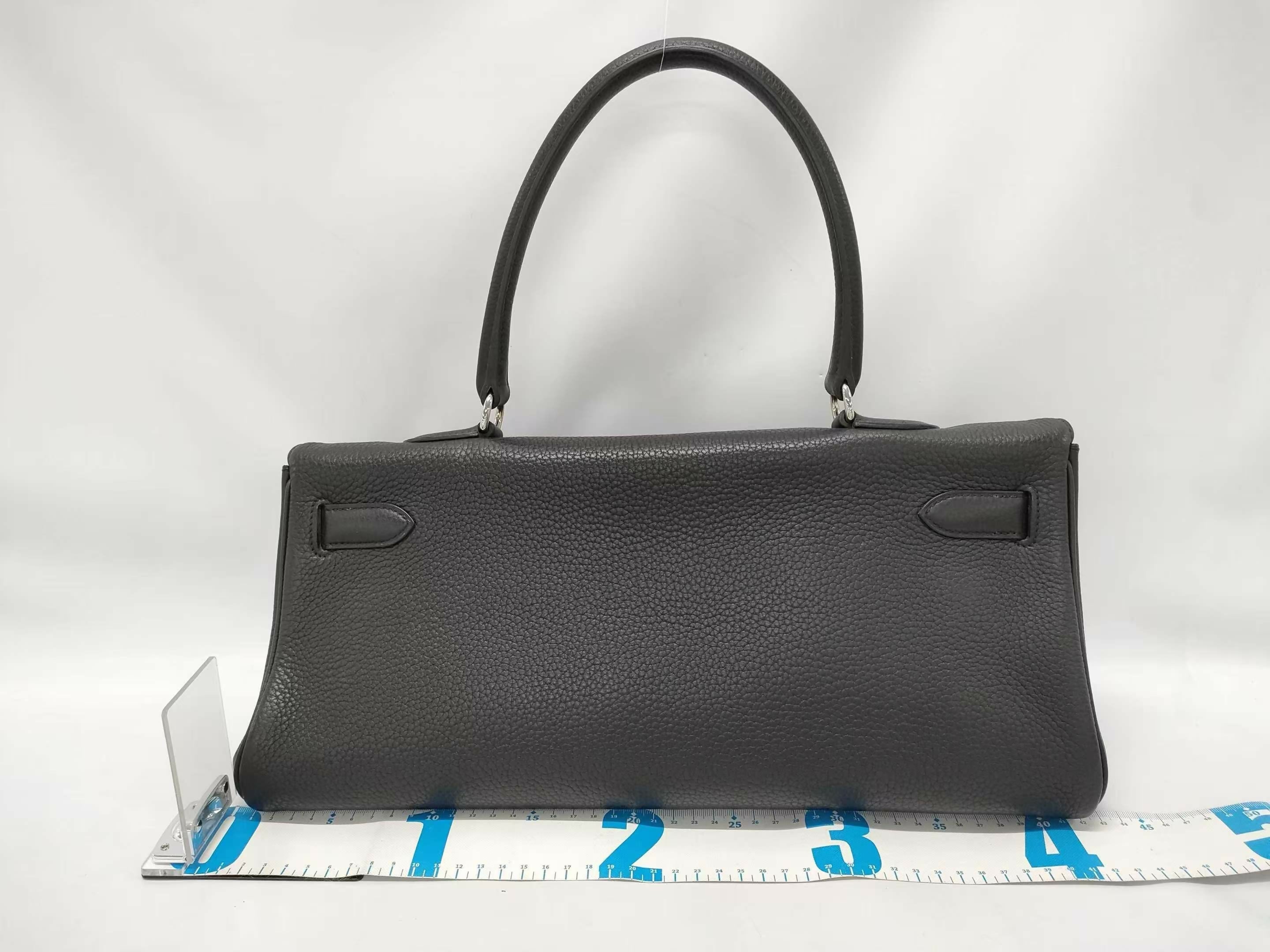 Hermes Vintage Kelly shoulder black Fringe