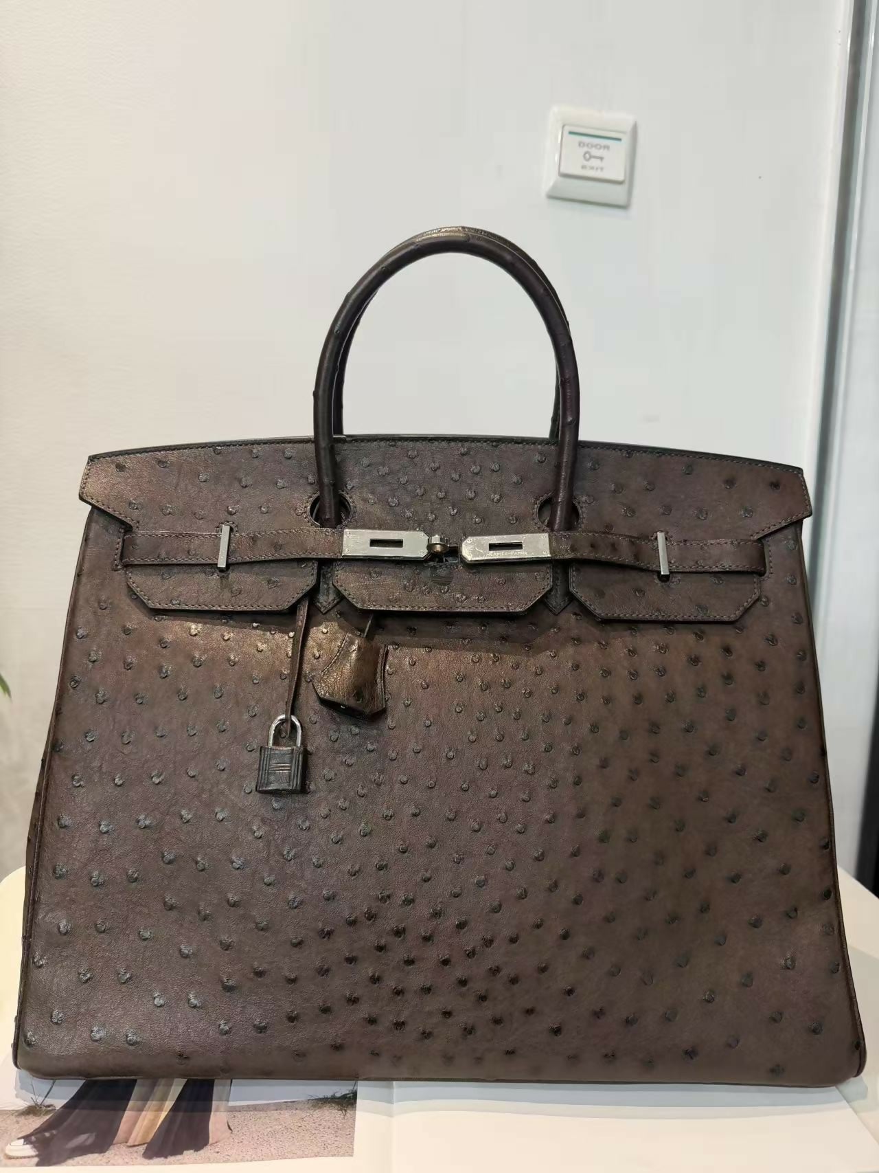 Hermes Birkin 40 ostrich in brown