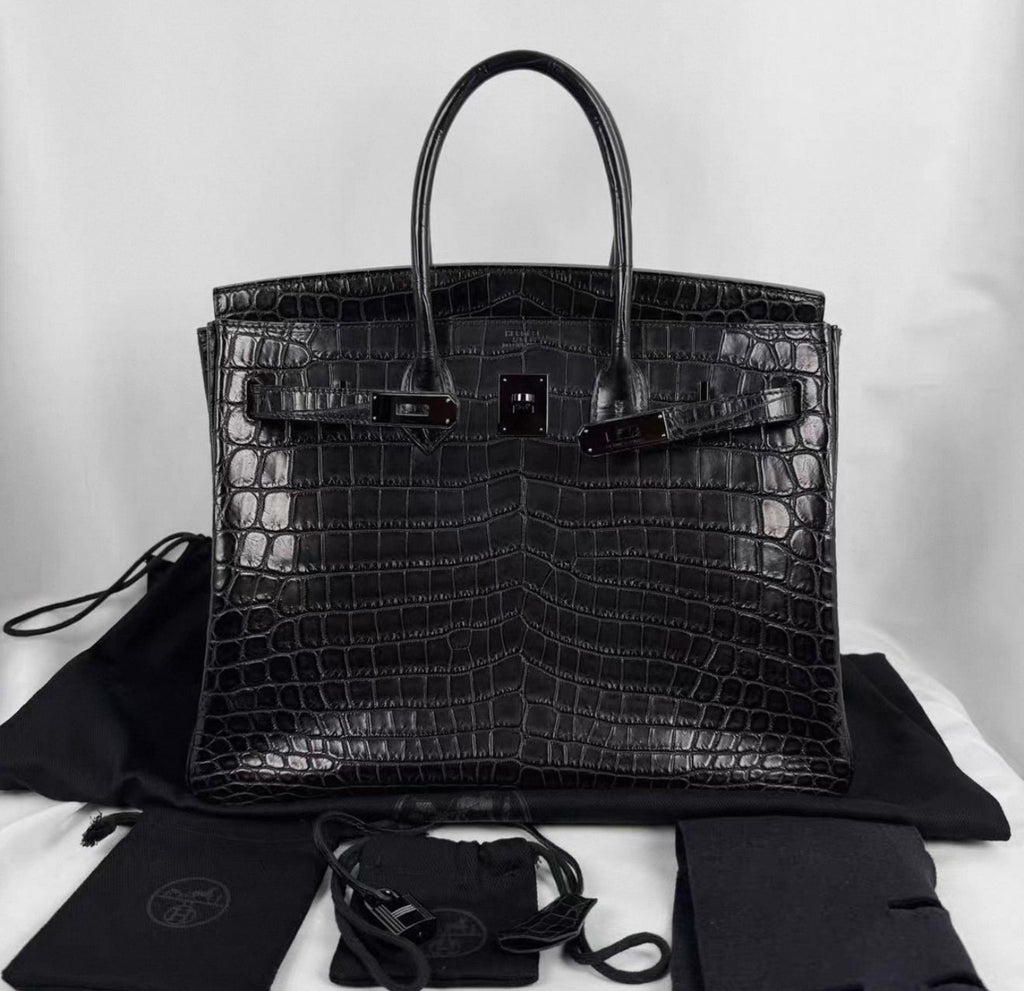 Hermès Birkin 35 SO BLACK Matte Alligator Black PVD Hardware