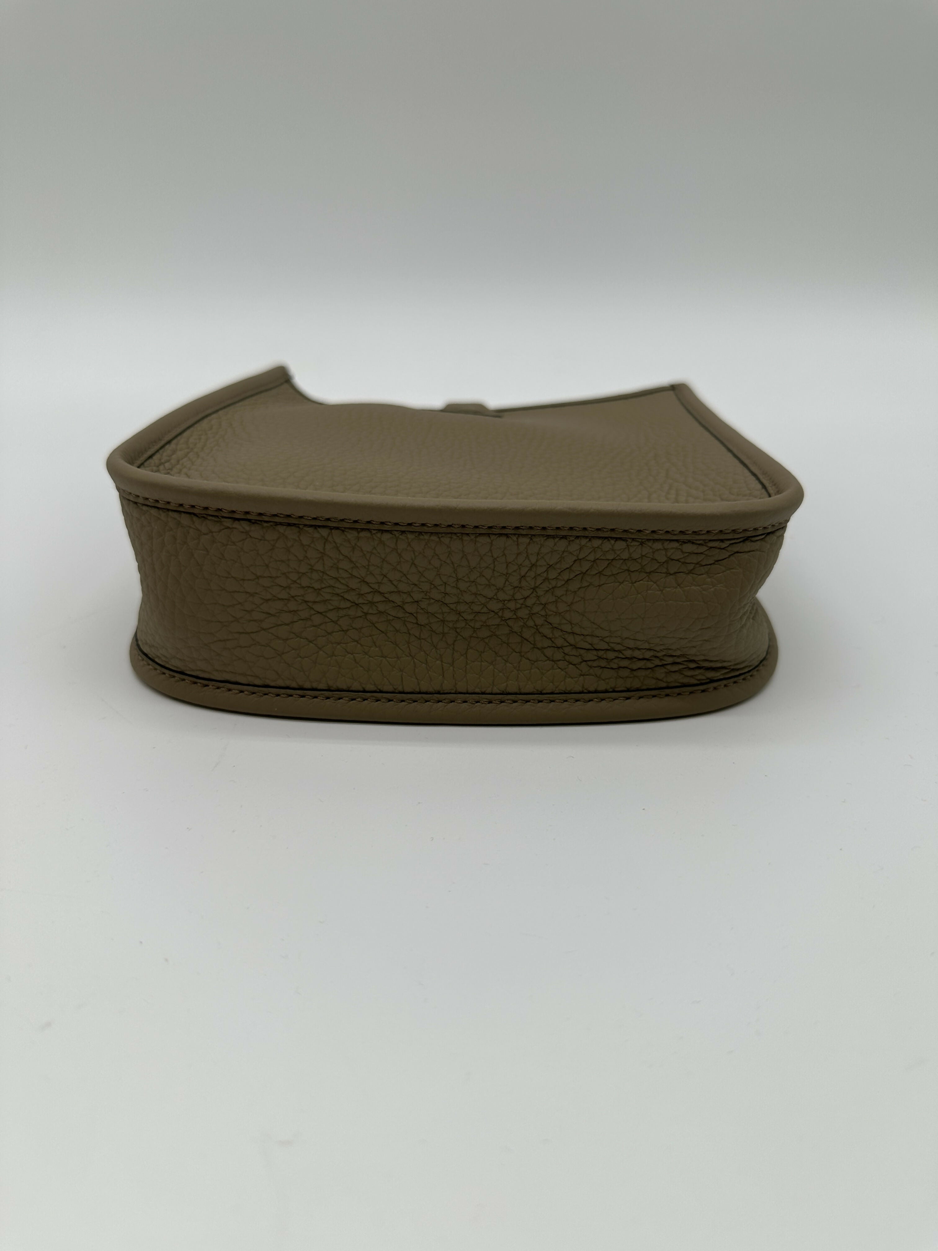 Hermes Mini Evelyne Clemence Beige Marfa GHW Stamp W 2025