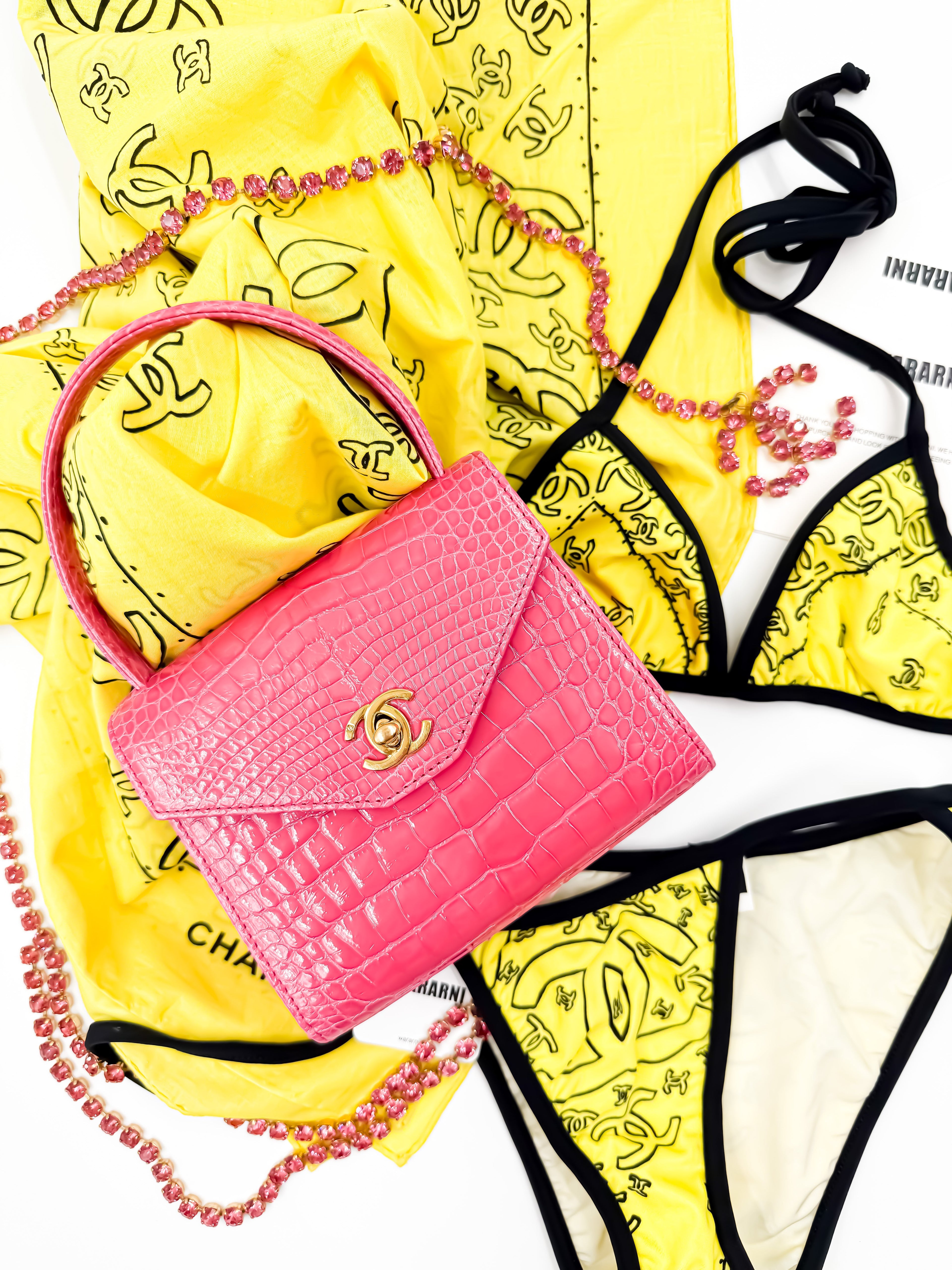 Chanel Vintage Pink Crocodile Mini Top-Handle — Collector’s Edition