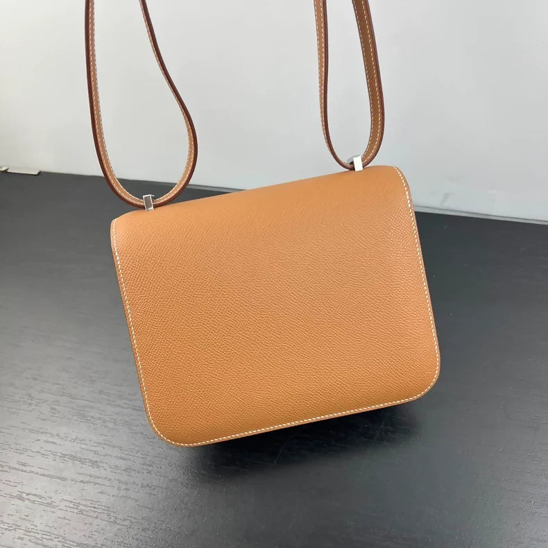 Hermès Constance 19 gold-brown Epsom Leather Palladium Hardware