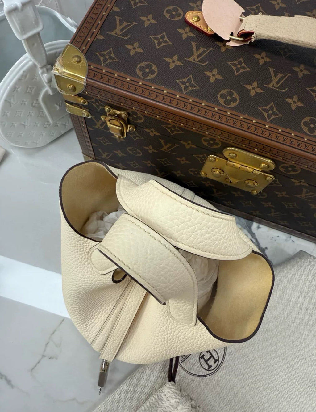 Hermes Picotin 18 Nata Togo Leather Palladium Hardware