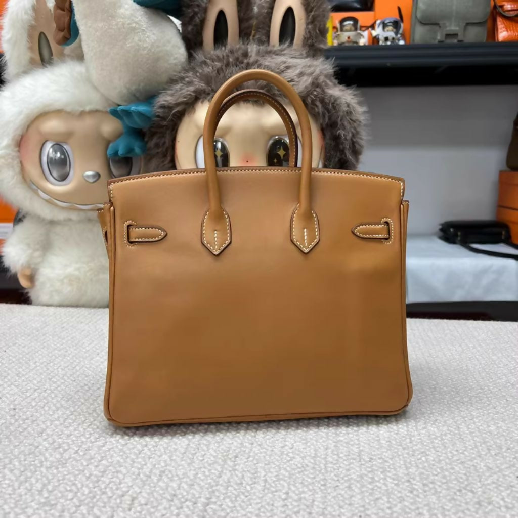 Hermès Birkin 25 Fauve Barenia Smooth Leather Gold Hardware
