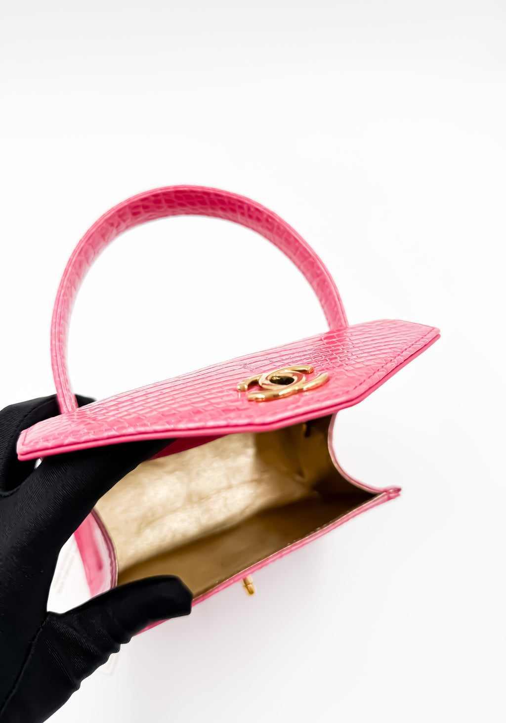 Chanel Vintage Pink Crocodile Mini Top-Handle — Collector’s Edition
