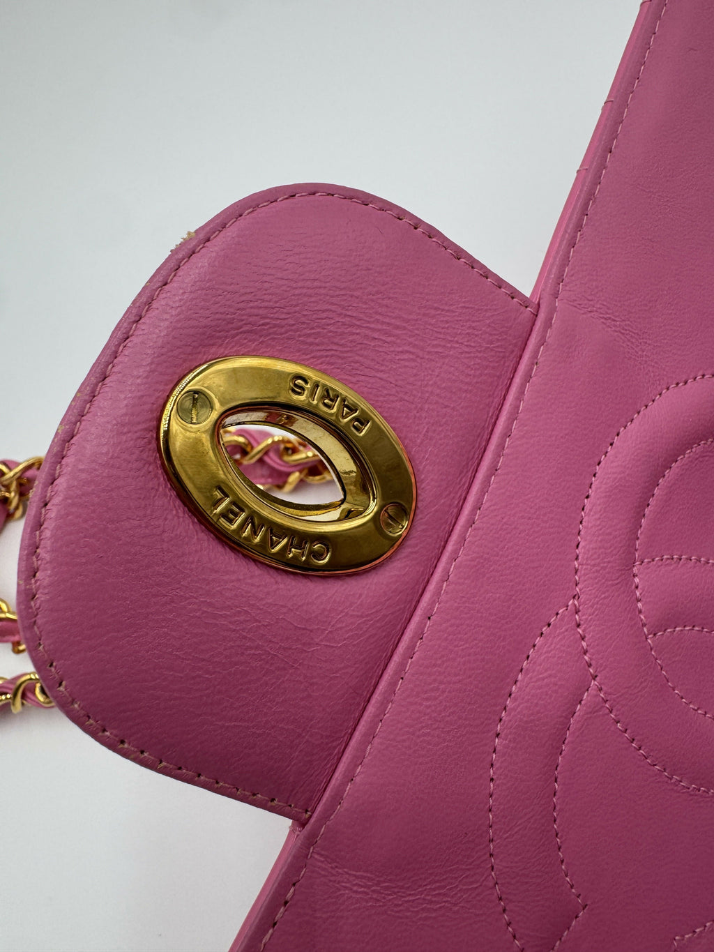 Chanel 1995 Spring/Summer Barbie Collection Pink Rhinestone Maxi Flap Bag