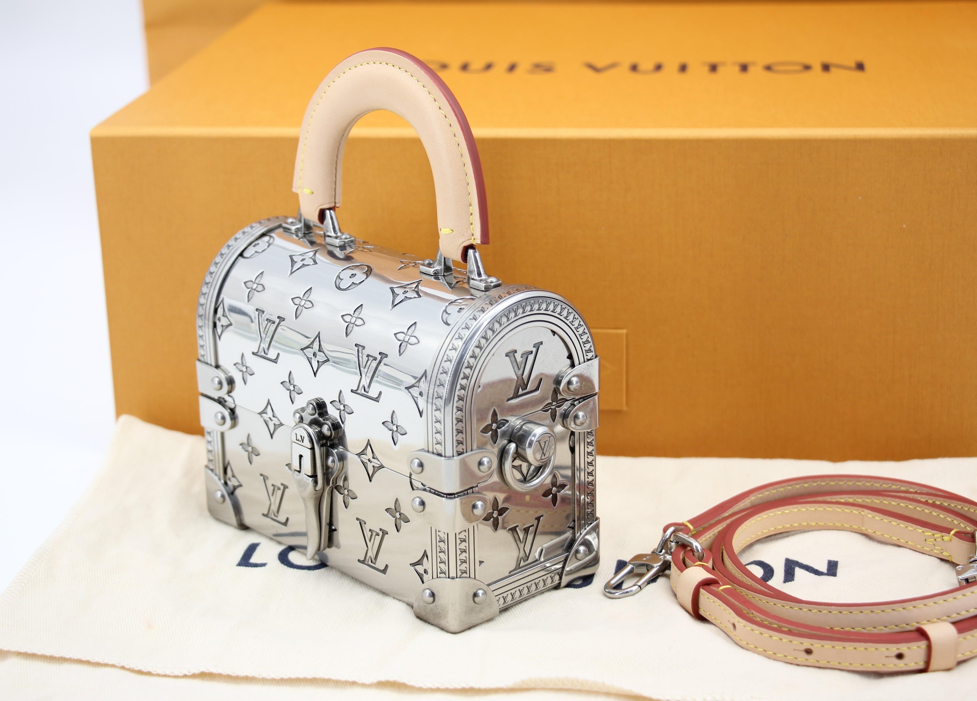 Louis Vuitton 2022 Metal Silver Monogram Mini Treasure Trunk