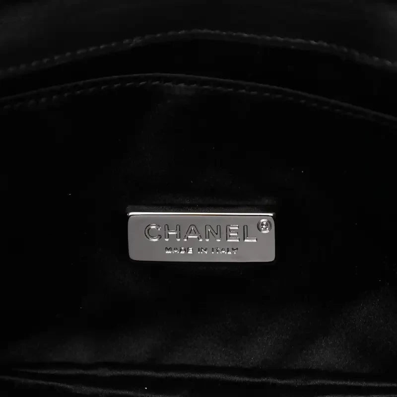 Rare Chanel 2011 Lambskin Black Butterfly Ornament Clutch Crossbody Flap Bag