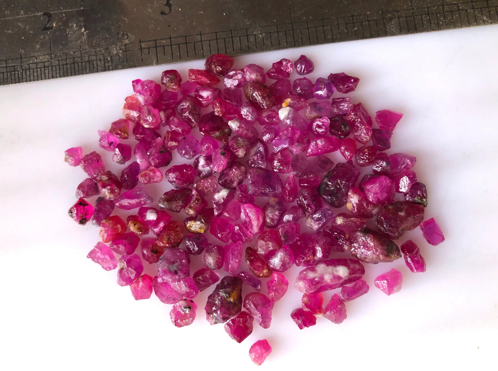 100 carats Rough Rubies | Raw Afghan Ruby Parcel for Faceting / Cabbing