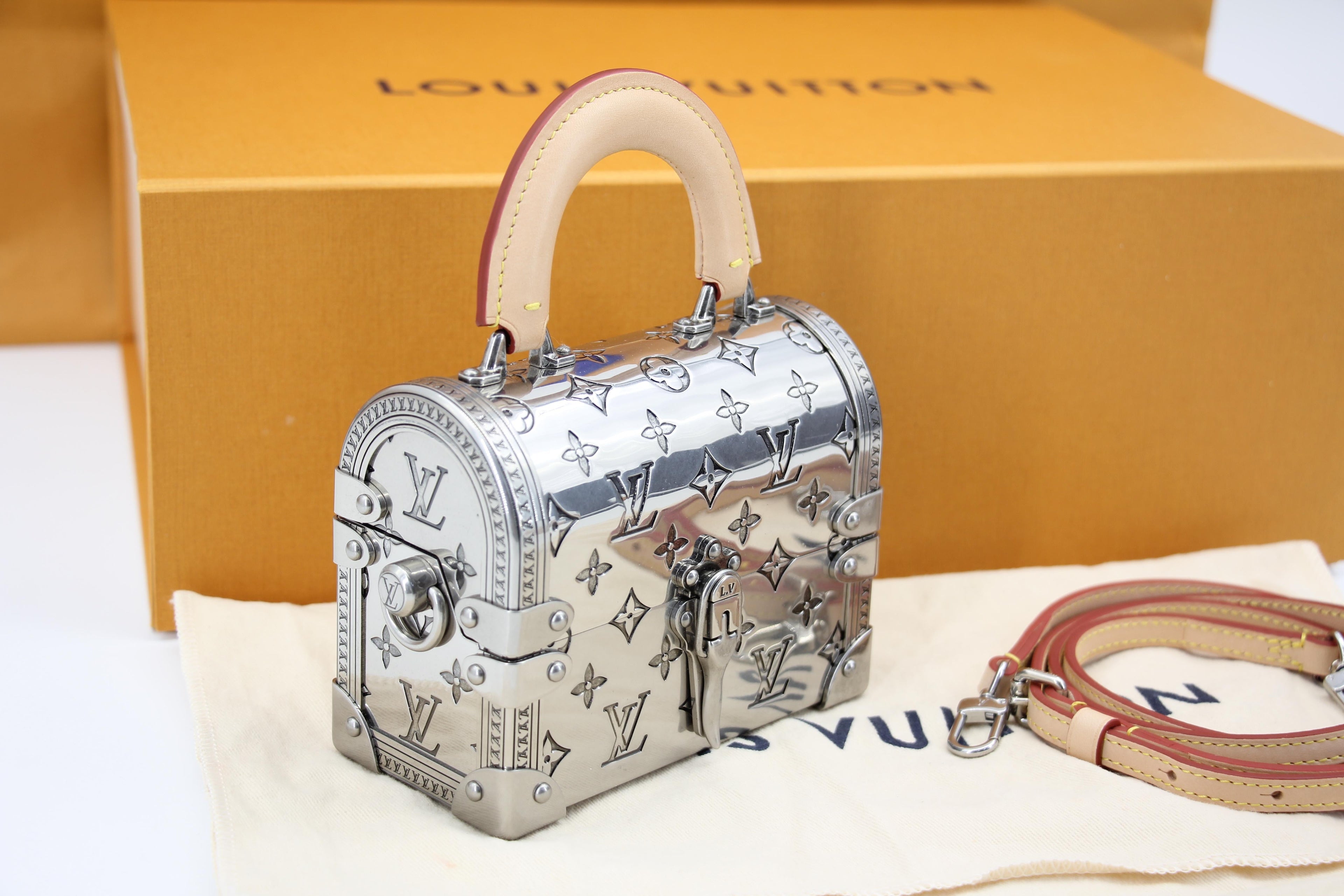 Louis Vuitton 2022 Metal Silver Monogram Mini Treasure Trunk