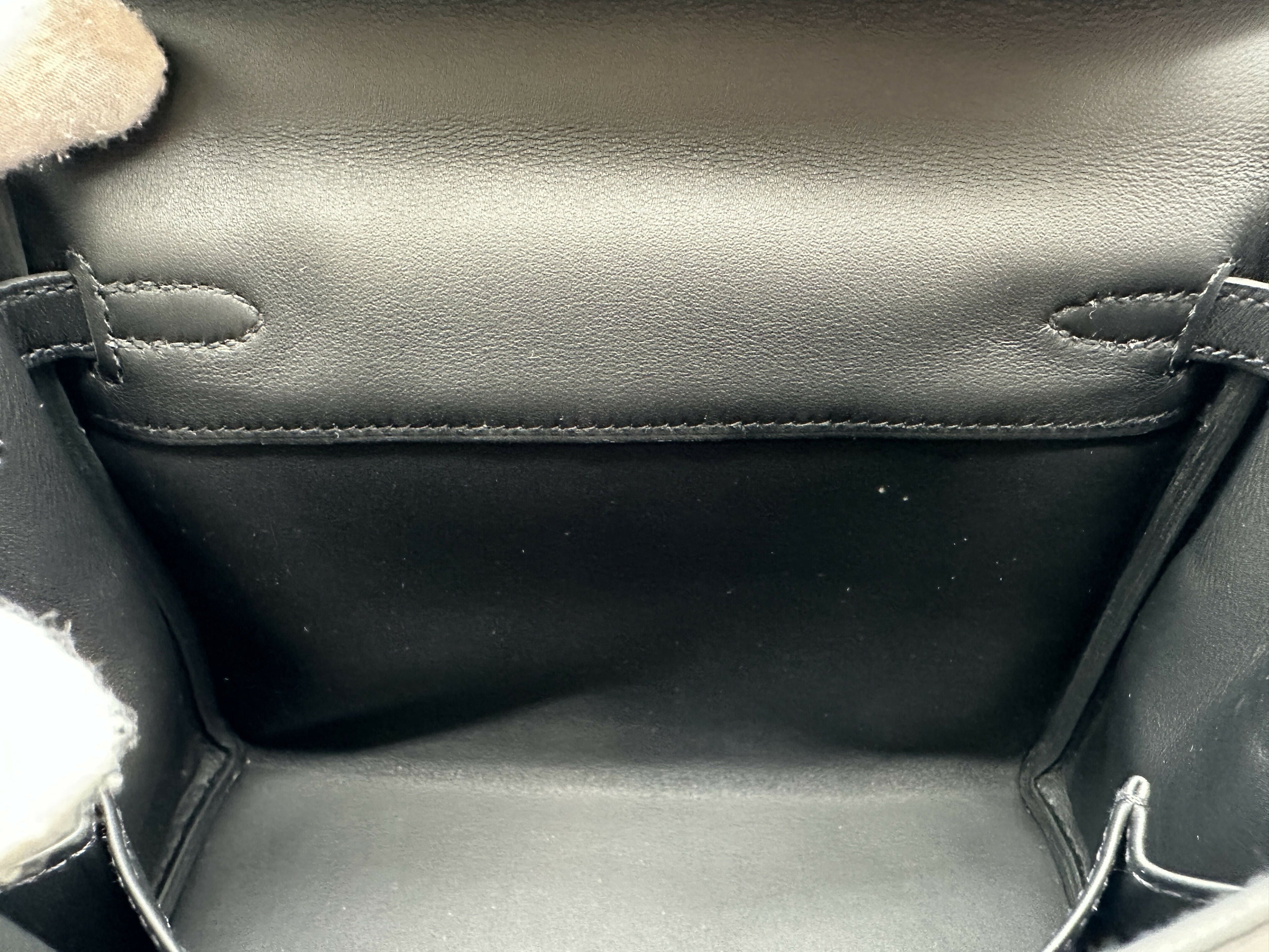 Hermès Kelly 25 colormaric Black PHW Stamp K