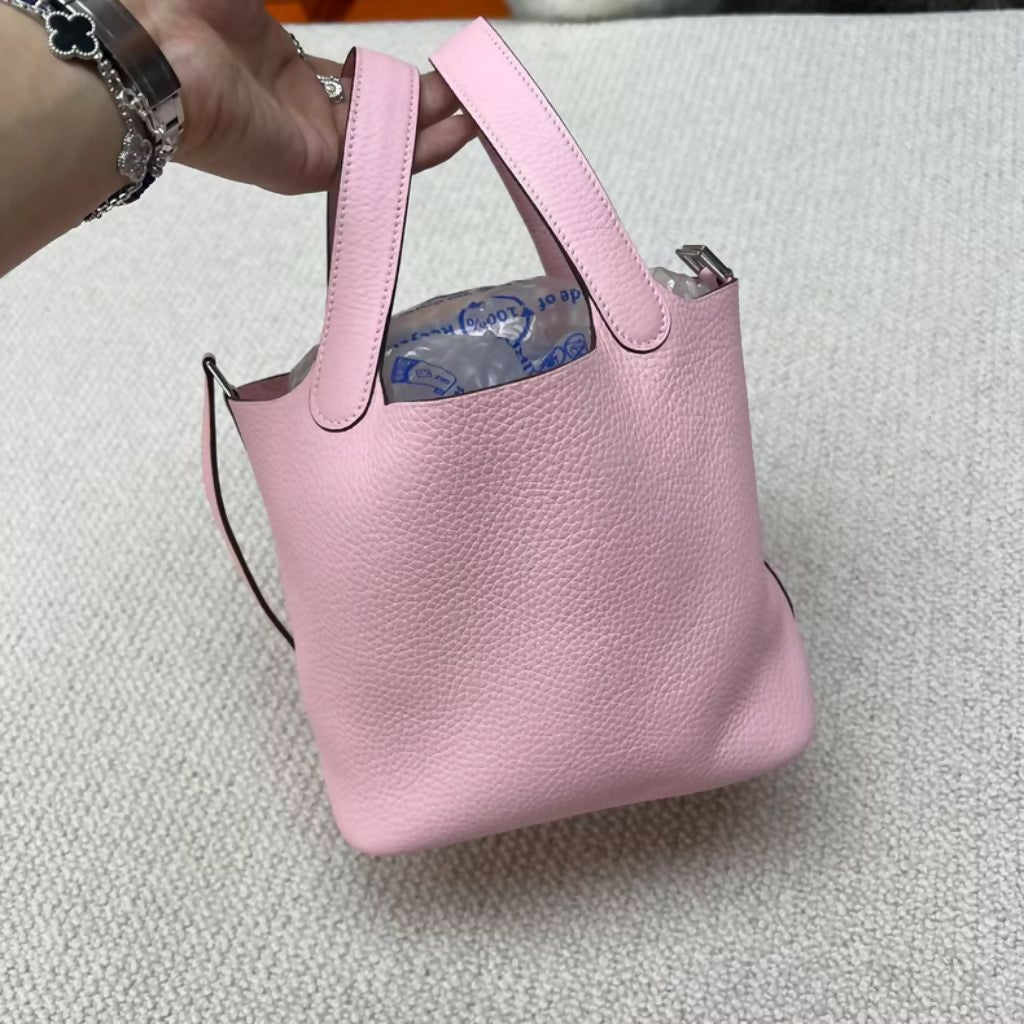 Hermes Picotin 18 3Q Rose Sakura Palladium Hardware