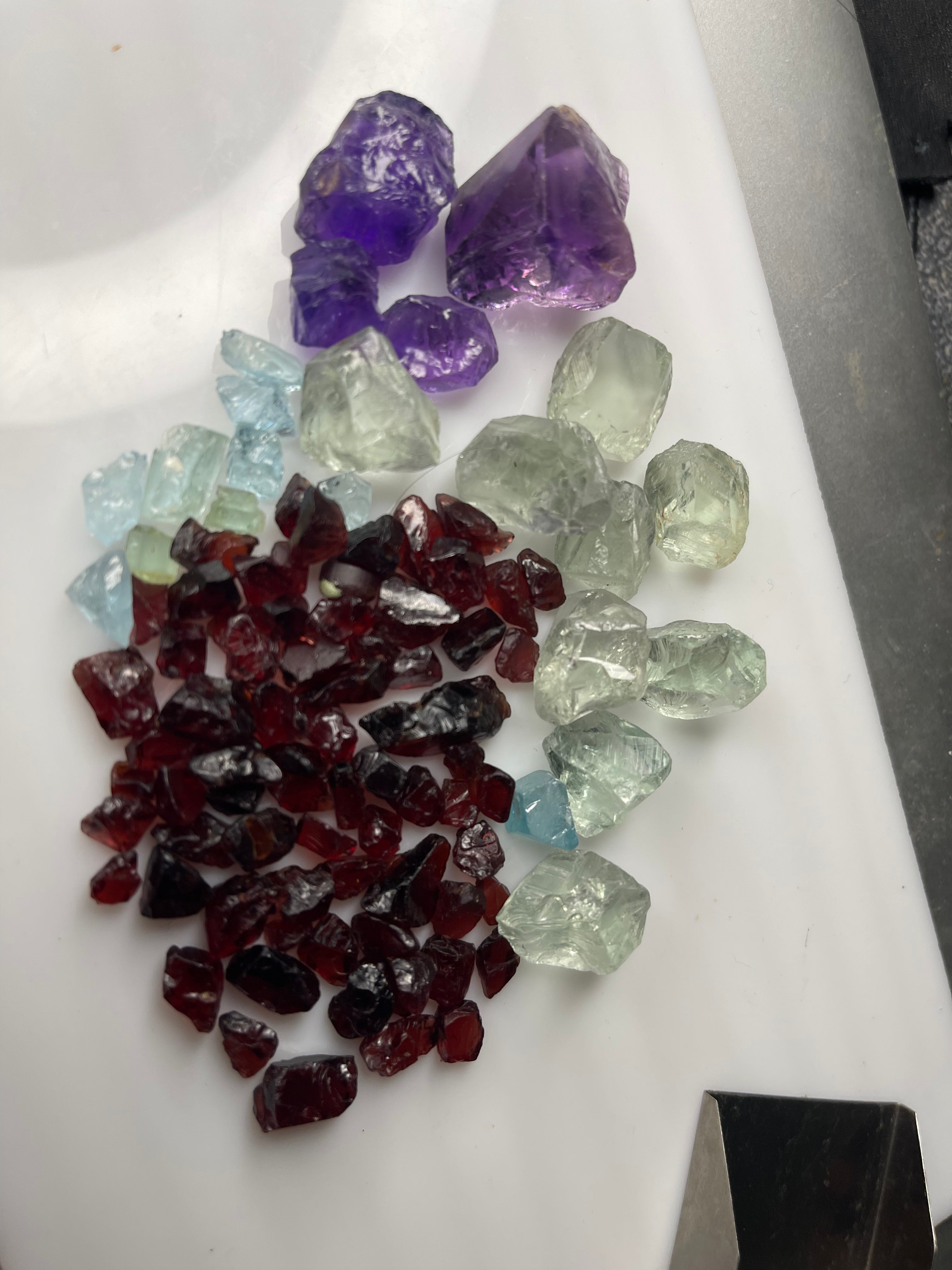 Mixed parcel of Raw Facet Grade Stones