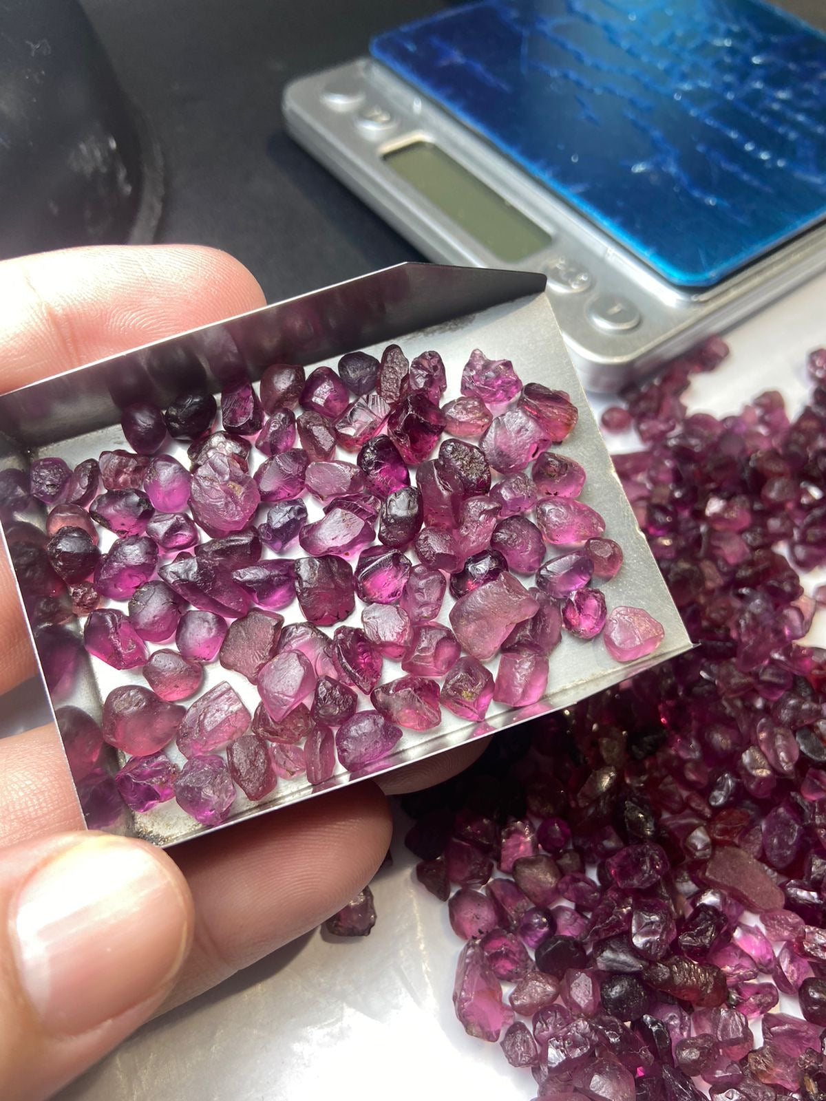 200 grams Natural Unbalite Garnets Rough for Faceting