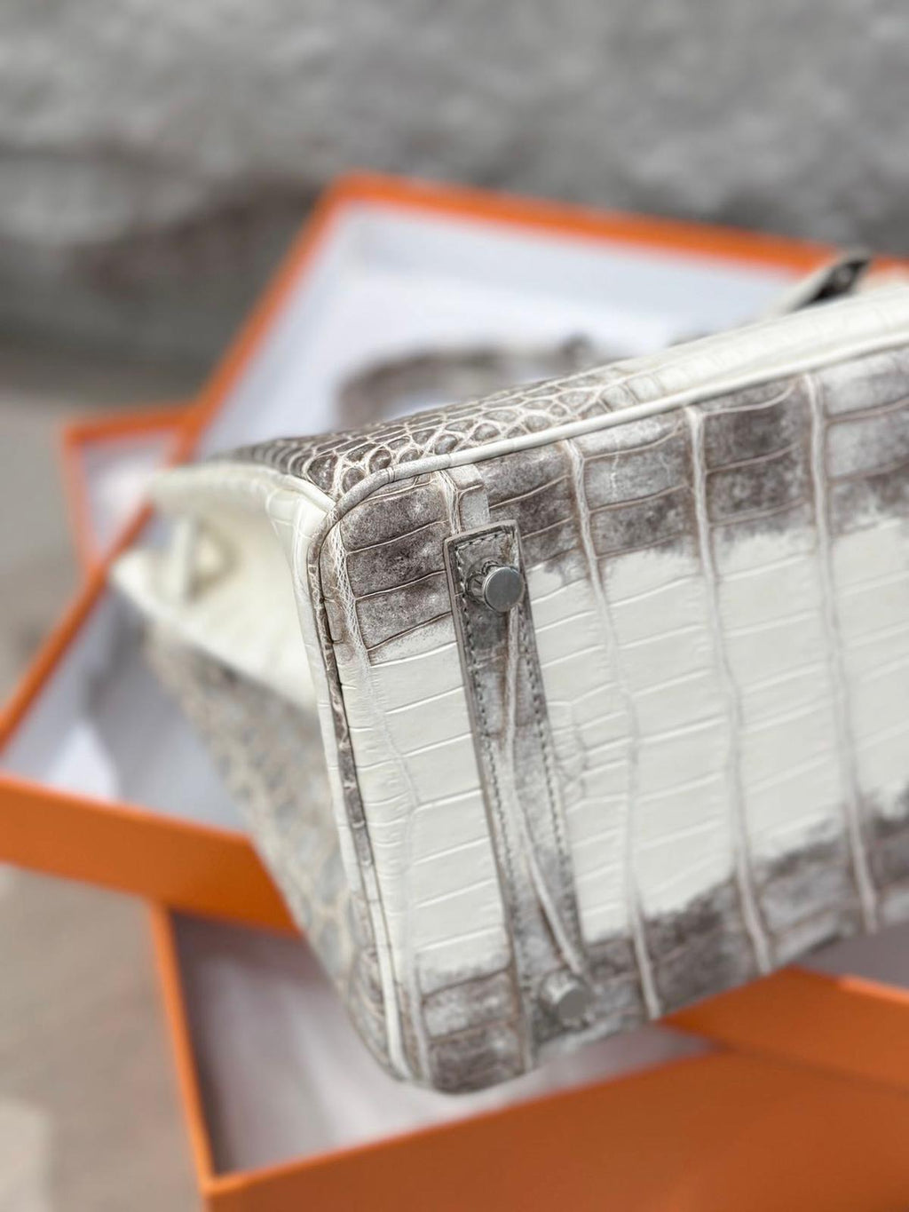 Hermes Birkin 30 Himalaya crocodile leather palladium hardware