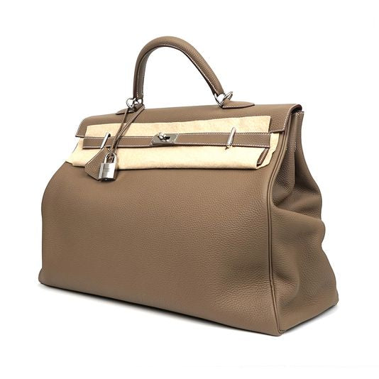 Hermes Etoupe Voyage Kelly 50 Bag