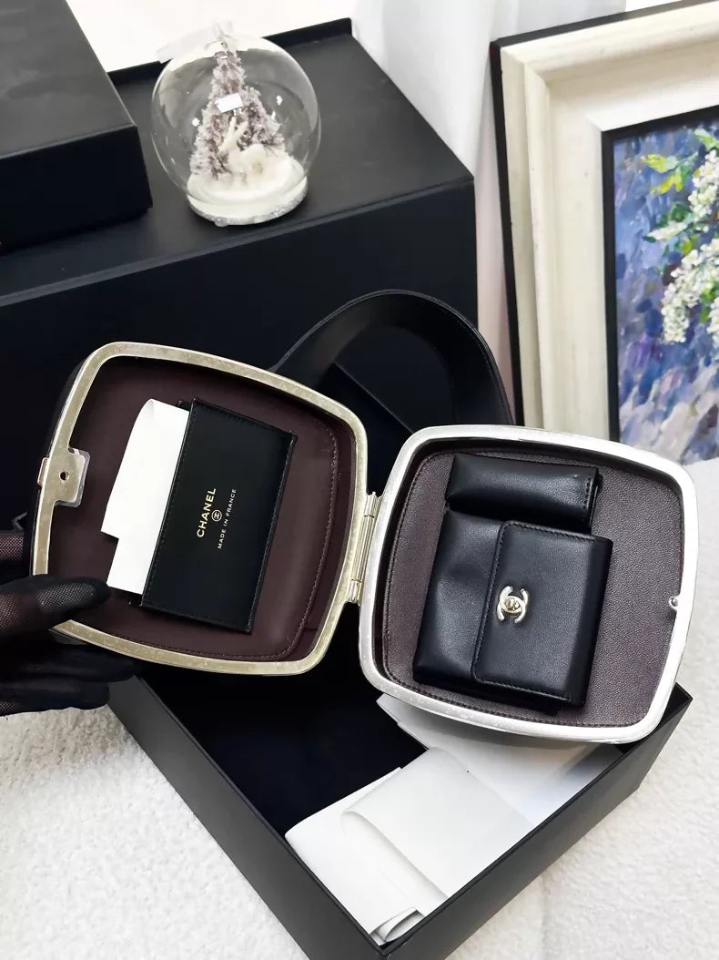 Chanel 22S black make up evening bag
