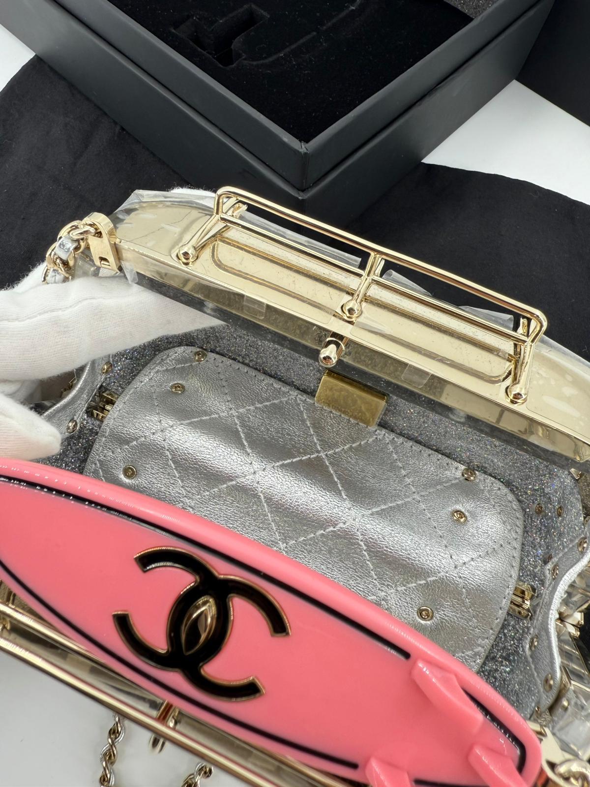 Chanel 24C Pink Mini bus Van Hollywood Minaudiere Mini Bag handbag Collectible