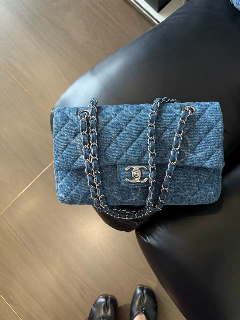 Chanel 20B Denim Graffiti CF Medium