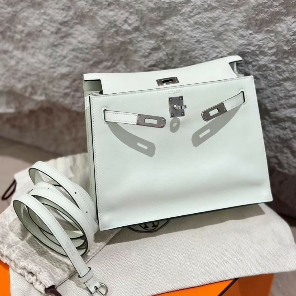 Hermès Kelly Danse Vert Peppermint Swift Palladium Hardware
